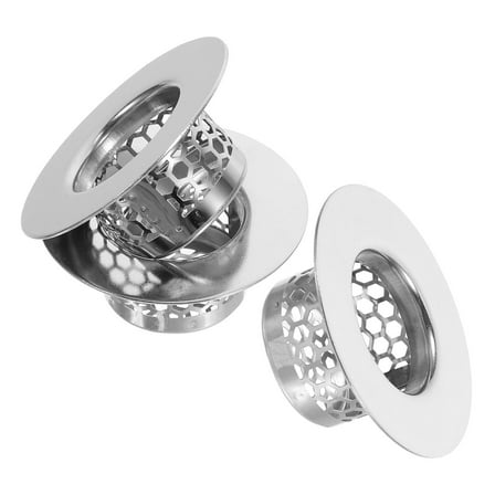 OATIPHO 3Pcs Stainless Steel Hair Catcher Floor Drain Filter for Bathroom Sink Easy Install Mesh