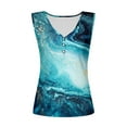thumbnail image 4 of Wang6 Womens Plus Size Tank Tops Summer Ribbed Button up Sleeveless Shirts Causal Slim Fit Tie Dye Tunic T Shirts Tees Sky Blue XL, 4 of 5