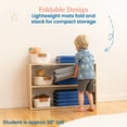 thumbnail image 5 of ECR4Kids Everyday Folding Rest Time Mat, 4-Section, 1in, Sleeping Pad, Blue/Grey, 5-Pack, 5 of 10