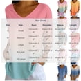 thumbnail image 6 of Uootdi Blouses for Women Dressy Casual V Neck Ombre Gradient Dye 3/4 Sleeve Curved Hem Tops Casual Loose Fit Blouses Women, 6 of 6