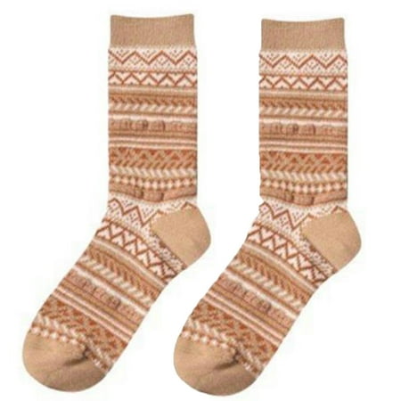 

JUNTEX Women Autumn Thicken Warm Crew Socks Japanese College Style Geometry Striped Argyle Plaid Pattern Harajuku Tube Hosiery