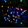 thumbnail image 2 of Outdoor Solar Star String Lights 30ft 50LED Multicolor Star Twinkle Lights Solar Powered Garden Decor Lights Playhouse Lawn Patio Landscape Decor Lights for Christams Spring Summer Party, 2 of 5