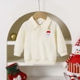 thumbnail image 2 of Tisuna Kids Boy'S Long Sleeve Halloween T Shirts Relax Fit Lapel Collar Santa Print Tops Toddler Festival Party Fall Outfits Size 3-4 Years, 2 of 7