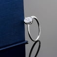 thumbnail image 3 of Gem Stone King 10K White Gold Moissanite Solitaire Engagement Ring for Women (0.90 Cttw, Oval 7X5MM, Gemstone Birthstone, Size 5.5), 3 of 3