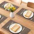 thumbnail image 2 of Unique Bargains 6pcs Woven Placemats with Tassels Black 17.7"x11.8", 2 of 6