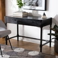 thumbnail image 2 of SAFAVIEH Filbert Solid Retro 2-Drawer Writing Desk, Black, 2 of 14