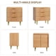 thumbnail image 5 of Moderno fluted cajón cómoda: wood chest of cajones con metal handles y legs para almacenamiento organization, 5 of 6