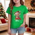 thumbnail image 2 of Xyant Boy Girl Christmas Shirt Reindeer Merry Christmas Print T-Shirt Kids Toddler Short Sleeve Funny Xmas Graphic Holiday Tee Tops, Size 11-12 Years, 2 of 4
