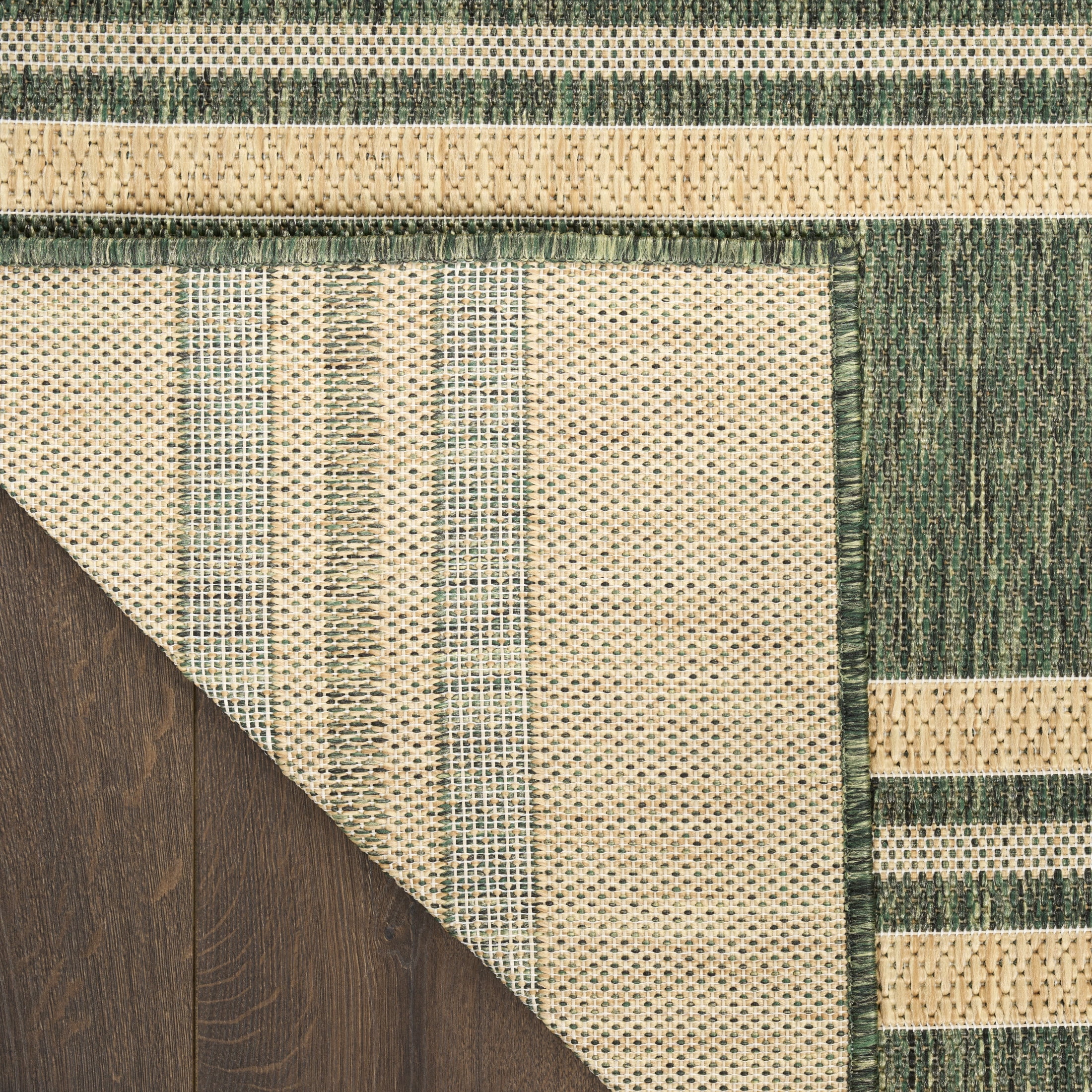 Nourison Horizon Indoor/Outdoor 3' x 5' Green Modern Rug