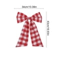thumbnail image 3 of Bcylexb 3Pcs Gingham Plaid Christmas Bow, 13"x17" Large Checkered Ribbon Bow for Wreath Front Door Xmas Tree Decoration, 3 of 6