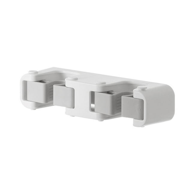 Organizador de soporte para trapeador y escoba, estante de almacenamiento, colgador de trapeador y escoba, soporte de gancho para trapeador Clip doble