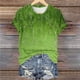 thumbnail image 4 of Mujeres Pantalones Cortos de Manga Corta Impresa Floral Cuello Redondo Superior / Camisa Poliéster, Blusa Casual de Moda para el Uso Diario Del Hogar, 4 of 8