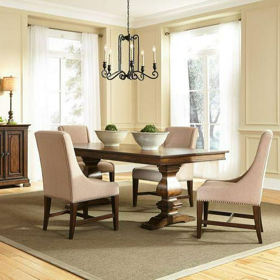 Liberty Furniture INDUSTRIES Armand 5 Piece Trestle Table Set, Brown