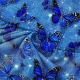 thumbnail image 4 of Nmnitkp Girl Dresses Boho Dress for Girls Floral Dress Tie Back Flutter Sleeves Casual Summer Dress Blue,120, 4 of 7