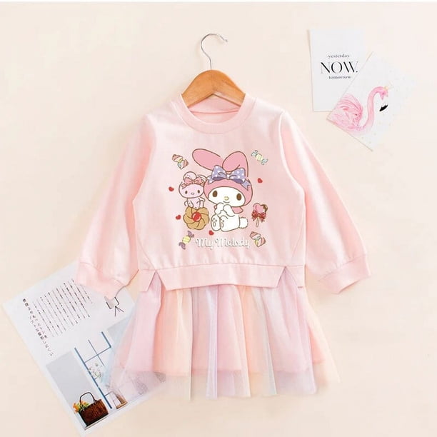Kawaii Sanrio Anime My Melody Kuromi Girl Princess Vintage Dress Kid Clothes  Wedding Party Birthday Dress Children Birthday Gift - Walmart Business  Supplies