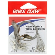 Eagle Claw 9" 30 lb. Heavy Duty Wire Leader, Bright, 6 Pack