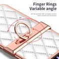 thumbnail image 5 of for Samsung Galaxy Z Flip 3 Case, Mantto Premium Elegant Patterned Leather Shockproof Cover with Ring Stand Holder Flip Folio Case with Hinge Protection for Samsung Z Flip 3, White, 5 of 7