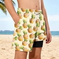 thumbnail image 4 of Zpanxa Boys Polyester Shorts Print Pattern with Double Layer Pockets Elastic Waistband Beach Sports Shorts 5 Years, 4 of 6