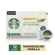 Starbucks Vanilla Flavored Coffee with 2X Caffeine, K-Cup Coffee Pods, 100% Arabica, 12 ct