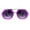 purple, variant on Womens Metal Brow Bridge Octagon Unique Aviator Sunglasses Black