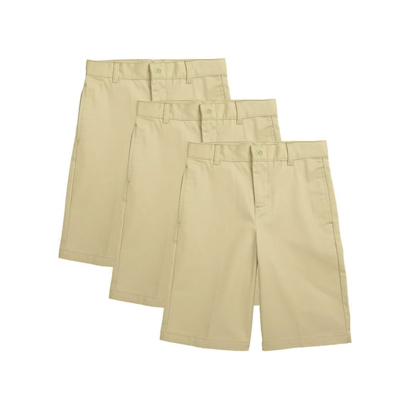 3-Pack Boy's Stretch Slim Fit School Uniform Twill Shorts