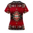 thumbnail image 3 of Blusa de manga corta con cuello en V para mujer, blusa de bolsillo con estampado de uniforme de trabajo OAVQHLG3B Store lin121212, 3 of 3