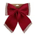 thumbnail image 2 of Christmas Decorations 10" Red Glitter Christmas Bows Hanging for Tree Wreaths Crafts Wrapping Accessories, 2 of 4