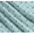 thumbnail image 3 of Soimoi Green Cotton Cambric Fabric Anchor Hook Nautical Print Sewing Fabric Yard 42 Inch Wide, 3 of 7