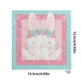 thumbnail image 3 of Wozhuo Easter Bunny Paper Napkins Holiday Party Decorations 20 Count Pack, 3 of 7