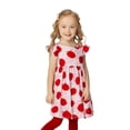 thumbnail image 3 of Rggeeun Toddler Summer Chiffon Floral Print Full Print Flared Baby Girl's Blouse Style Dress With Full Sleeves Relaxed Fit Casual O-Neck Sundress, 3 of 5