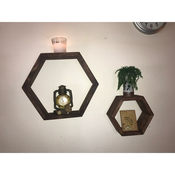 Stumps Custom Wood Honeycomb Shelves: Stylish and Functional Storage Solution for Your Home Size Large Rectangle