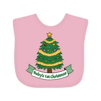 Inktastic Baby's First Christmas Tree Boys or Girls Baby Bib