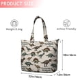 thumbnail image 4 of Beige Cartoon Dinosaurs Illustrations Pattern Travel Tote Bags for Women Carry On,Large Weekender Bags for Women Travel,Multi Functional Duffle Bag for Work,Shopping,Sports, 4 of 5