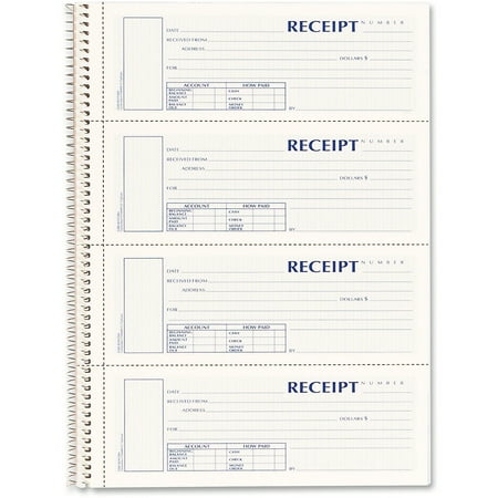 Rediform, REDS16444WCL, 3-part Wirebound Money Receipt Book, 1 Each, Pink,White