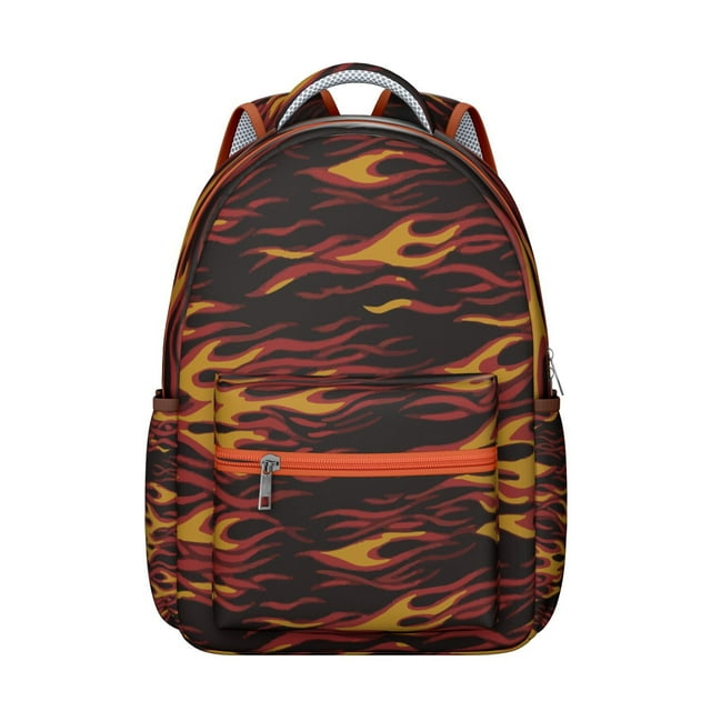 Watercolor Students Backpack Abstract Geometric Boho Rainbow Gradient Design Starry Night Ocean Beach Scenery School Bag