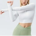 thumbnail image 4 of Sevevn Women's Cropped Workout Jacket 1/2 Zip Pullover Running Athletic Outwear Slim Fit Long Sleeve Yoga Top, 4 of 6