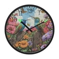 thumbnail image 2 of Voice Activated Clock with Glow Light 12 Inch Large Silent Wall Clock Battery Operated for Home Decor Hummingbirds and Flowers, 2 of 8
