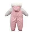 thumbnail image 3 of Hwmodou Baby Snowsuit Boys Winter Thicken Hooded Coat Snowsuit Windproof Warm Jumpsuit Outwear Snow Wear Toddler Girl Clothes,6M-3Y, 3 of 3