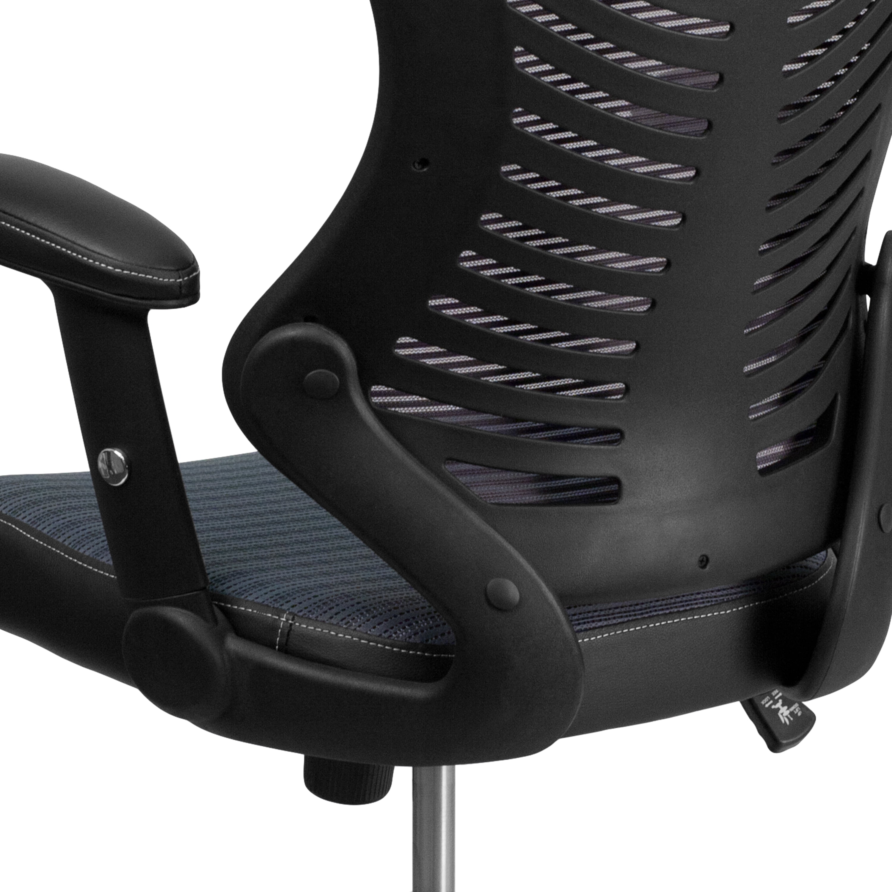 Flash Furniture High Back Designer Gray Mesh Executive Swivel Ergonomic Office Chair with Adjustable Arms
