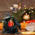 thumbnail image 3 of Halloween Desktop Ornament Gothic Witch Crow Decoration 2D Interior Panel for Home and Bedroom Table Decoration, 3 of 7