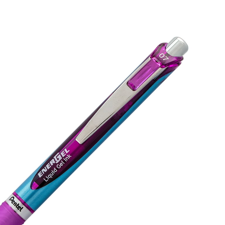 EnerGel RTX Gel Pen, Retractable, Medium 0.7 mm, Violet Ink, Violet/Gray Barrel EnerGel RTX Gel Pen, Retractable, Medium 0.7 mm, Violet Ink, Violet/Gray Barrel