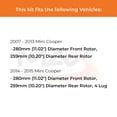 thumbnail image 2 of MAX Advanced Brakes - Brake Kit For 2007-2015 Mini Cooper| Carbon Ceramic Brake Pad and Rotor Kit Front and Rear| Daily Driving OE Replacement Brake Rotors, 2 of 9