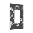 thumbnail image 2 of Kll I Love Coffee Wall Plate,Gloss Finish,Standard Size 1 - 5" X 3", Polycarbonate Thermoplastic,Electric Receptacle Plug Covers, 2 of 8
