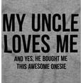 thumbnail image 2 of Uncle Loves Me Bought This One Piece Romper Boys or Girls Infant Baby Brisco Brands 12M, 2 of 7