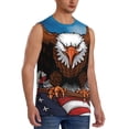 thumbnail image 2 of Kdxio Cartoon Bald Eagle USA for Men's Muscle T-shirt,Sleeveless for Workout Running Athletic Gym Lounge Casual, 2 of 5