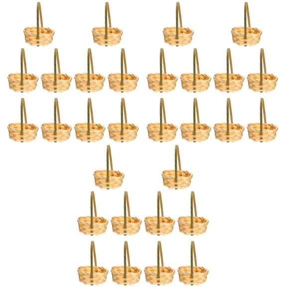 Masteelf 30 Pcs  Woven Flower Arrangement Baskets Storage Baskets Flower Holders Baskets