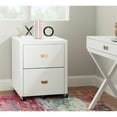 thumbnail image 3 of Laysan Home Modern Rolling Wood 2 Drawer File Cabinet in White, 3 of 14