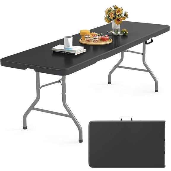 Heavy Duty 6ft Portable Folding Table – Indoor/Outdoor Multipurpose Utility Table Picnic Tables