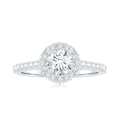 thumbnail image 4 of Rosec Jewels - Lab Grown Diamond Circle Engagement Ring with Halo (EF-VS Quality), 14K White Gold, US 10.00, 4 of 8