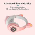 thumbnail image 4 of Lindos Auriculares inalámbricos con Orejas de Gato, Auriculares Bluetooth 5.0 sobre la Oreja con Control de Volumen Plegable con luz LED de 7 Colores para teléfonos Inteligentes, tabletas y, 4 of 4